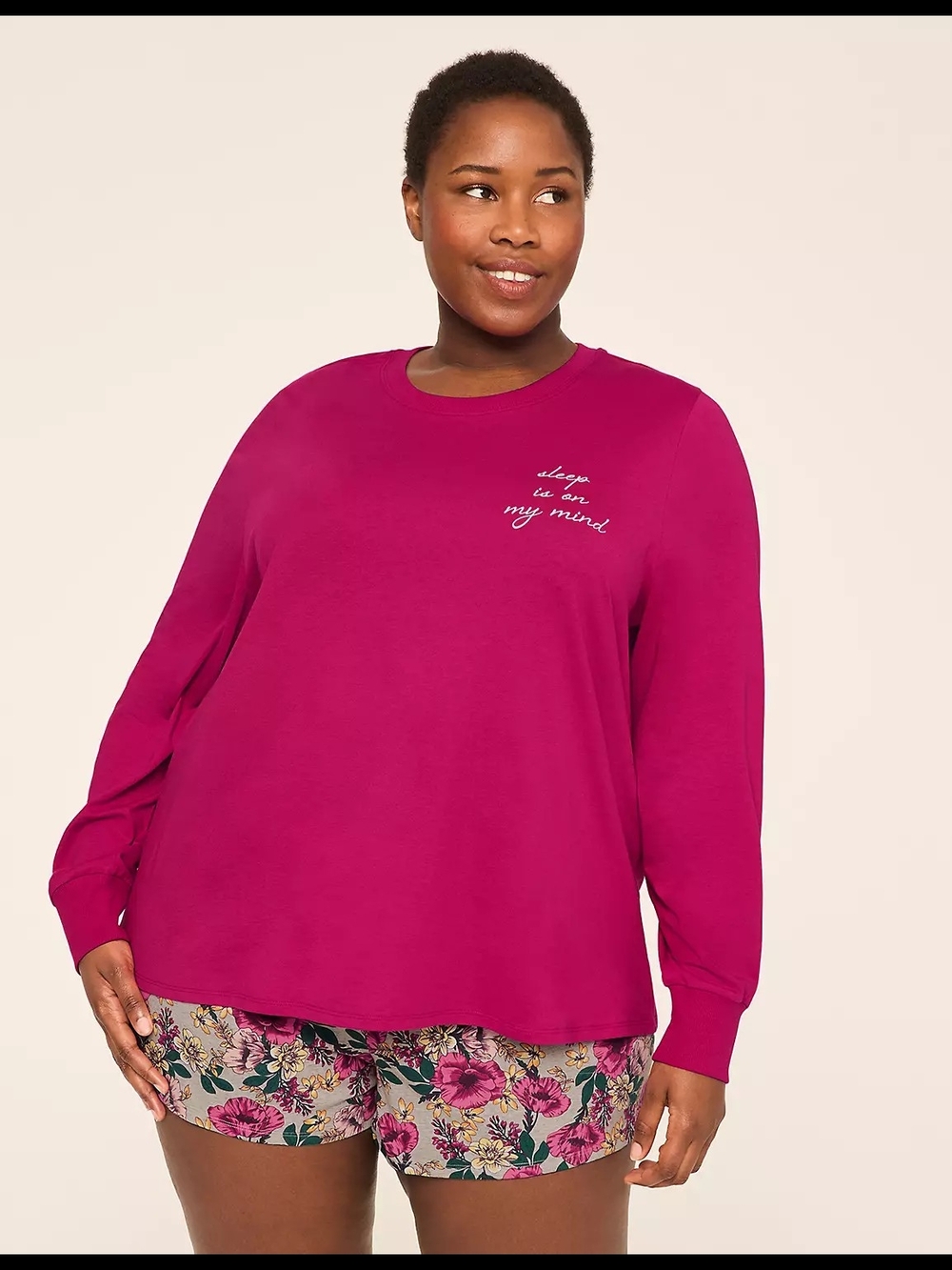Cacique Comfy Cotton Long-Sleeve Tee SHIRT ONLY New With Tags Size 26/28
